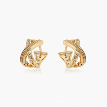 96909 xuping unique design cheap 18k gold color lettered design fashion ladies hoop earrings